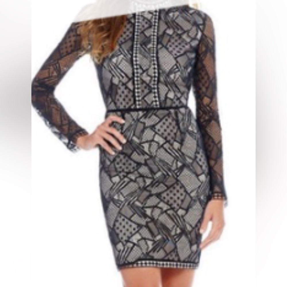 Gianni Bini Geometric Lace Dress